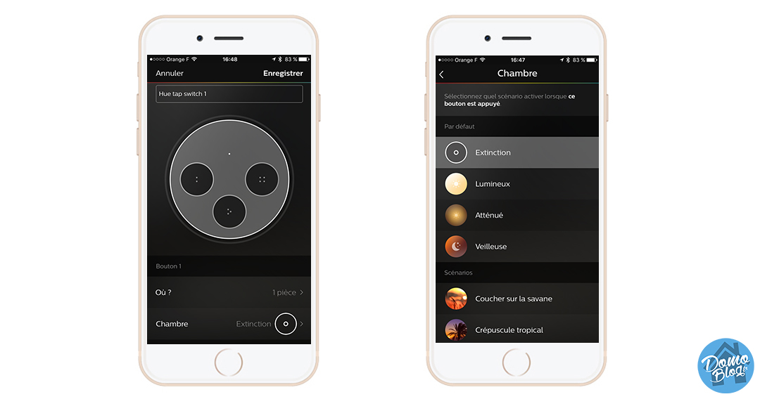 test-philips-hue-tap-button-domoblog-iphone-programmation-scene