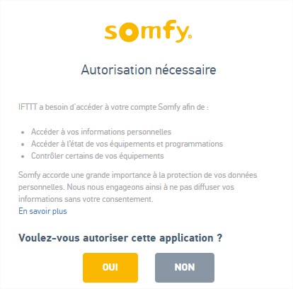 IFTTT-account-somfy-access