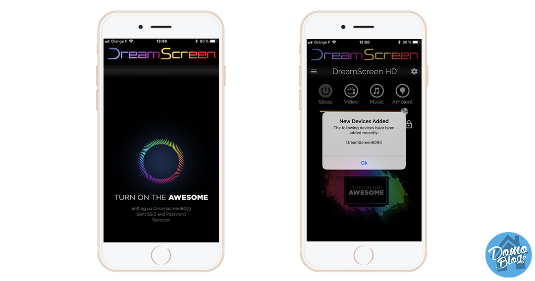 test-dreamscreen-appli-ios-iphone-config-install-wifi-ok