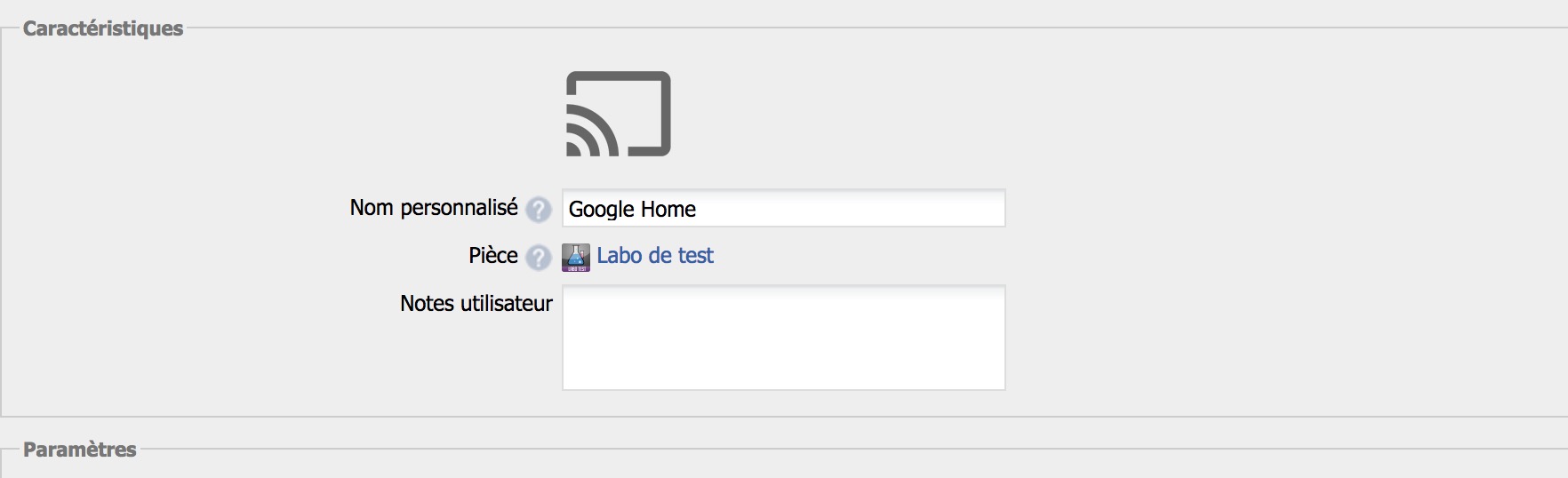 peripherique-eedomus-google-chromecast-configuration