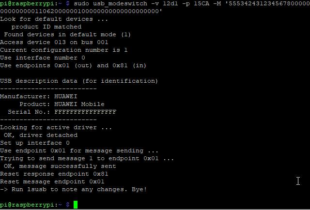 sudo-modeswitch-huawei-dongle-sms-jeedom-3G-E3131-installation-configuration