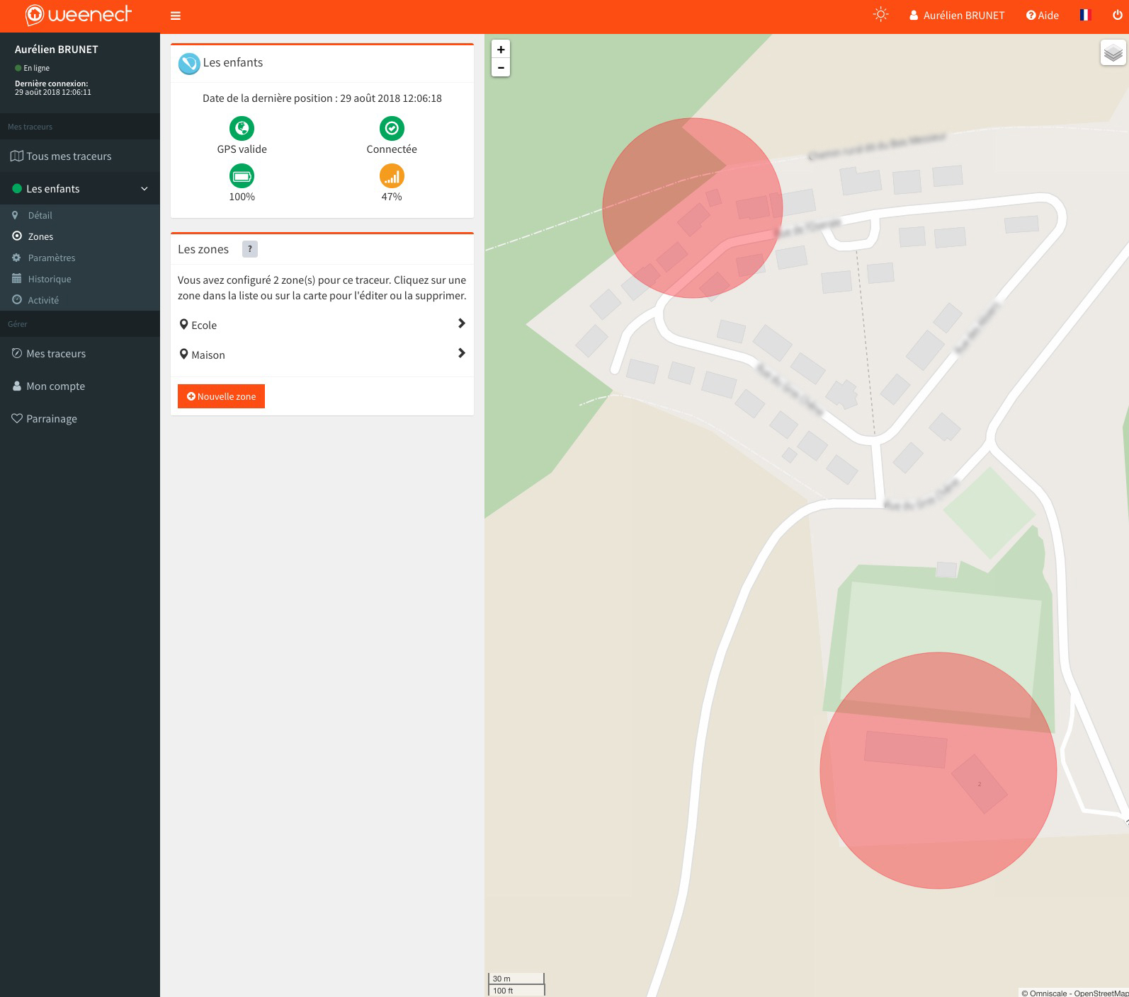 test-weenect-balise-gps-connectee-zones-geolocalisation-notification-sms-push-mail-abonnements-enfants-ecole-kids-smarthome-domoblog-imei-abonnement