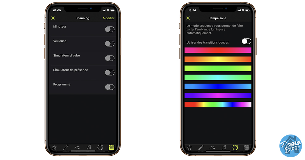 awox-smart-light-smarthome-planning-transitions-bluetooth-iot-test-ambiances-couleur