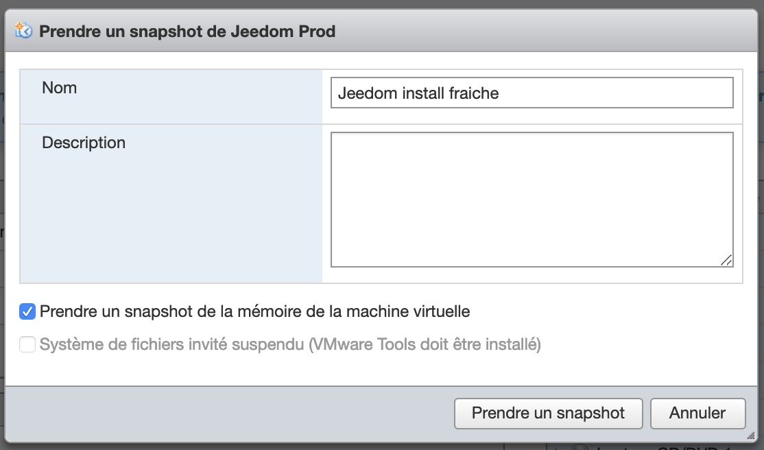 Jeedom-installation-debian-linux-vm-esxi-snapshot-settings