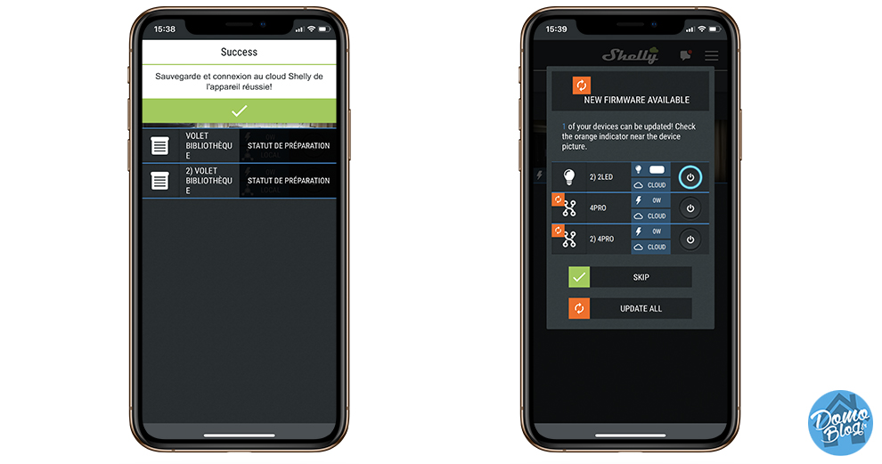 mise à jour automatique firmware shelly