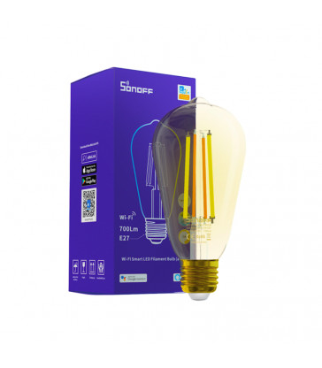 SONOFF - Ampoule à filament LED Wi-Fi intelligente (Ambre)