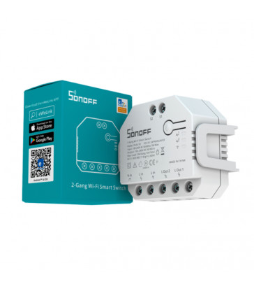 SONOFF - Commutateur intelligent WIFI 2 canaux + mesure consommation - DUALR3