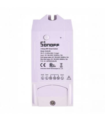 SONOFF - Commutateur intelligent WIFI - 2 canaux - DUALR2