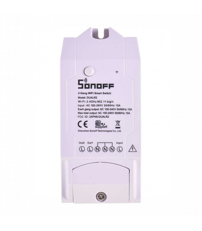 SONOFF - Commutateur intelligent WIFI - 2 canaux - DUALR2