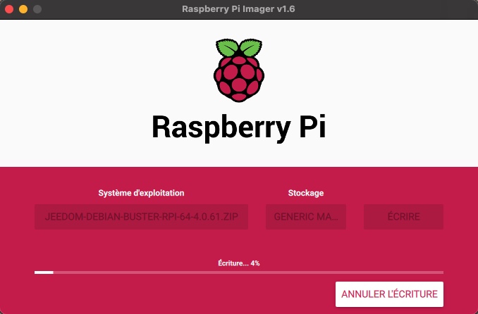 patienter-ecriture-telechargement-jeedom-sd-raspberry-pi-zero-2W