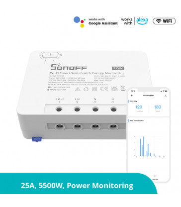 SONOFF - Commutateur intelligent WIFI haute puissance (25A)