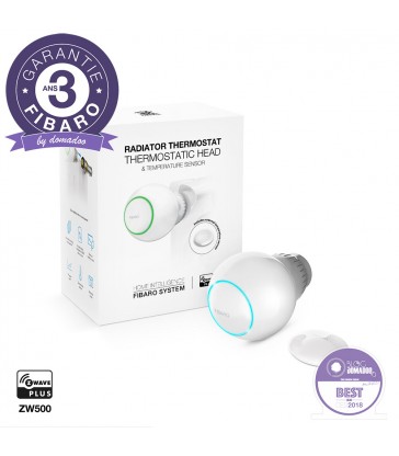 FIBARO - Pack Tête thermostatique Z-Wave+ et capteur température