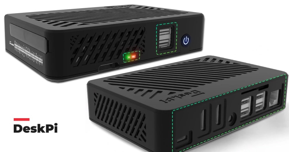 DeskPi Lite : Un boîtier Raspberry Pi 4 avec 6 ports USB et 2 ports HDMI  pleine taille