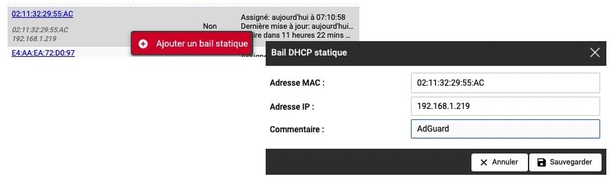 adguard-freebax-reservation-dhcp-configuration