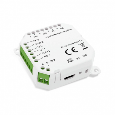 Module IO Zigbee 3.0 - 4 entrées contact sec + 2 sorties contact sec