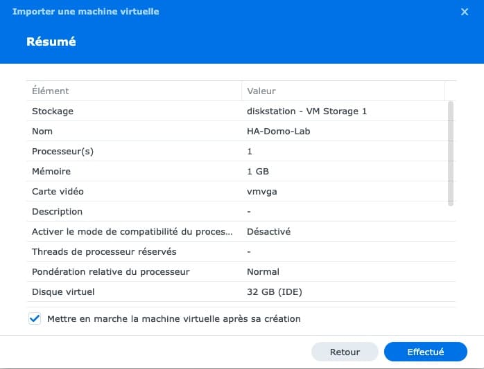 creation-valider-demarrage-vm-domotique-home-assistanti-nas-synology