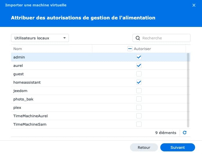 droits-parametres-user-synology-vm-ha