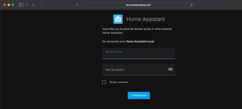 login-domotique-home-assistanti-access-distant-ssl-https-externe