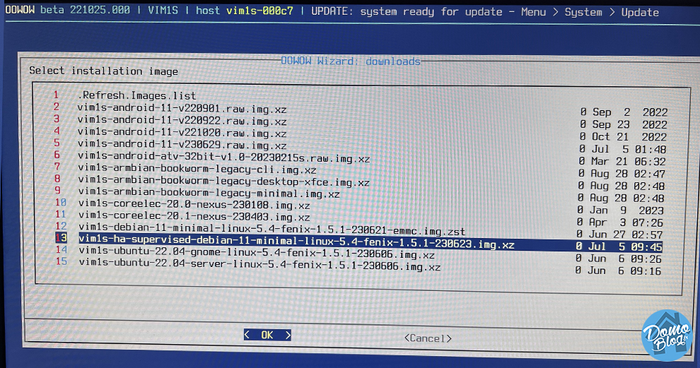 selection-image-installation-homeassistant-domotique-khadas-vim1s