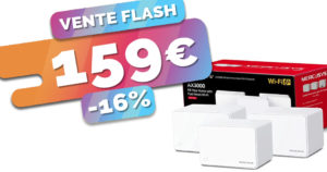 Le kit Wi-Fi 6 MESH Mercusys AX3000 en promo à 159€ (-16%)