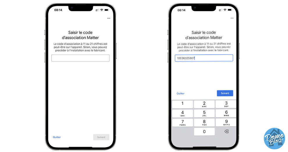 code-jumelage-matter-google-home-alexa