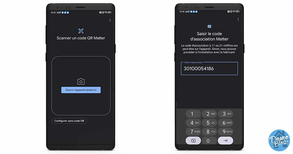 ajout-peripherique-matter-domotique-home-assistant-scan-qrcode-code