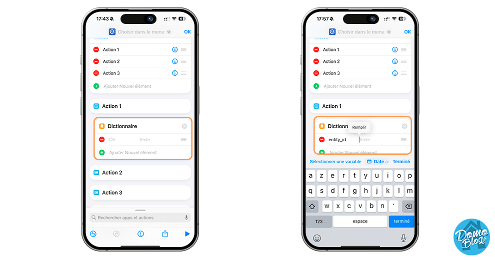 dictionnaire-entree-texte-entity-id-raccourcis-ios-iphone15-pro