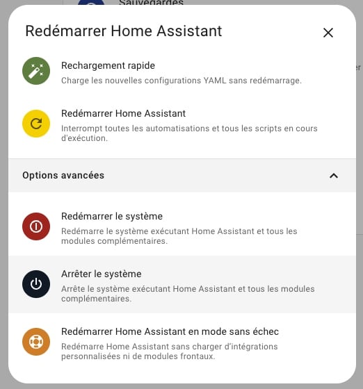 eteindre-domotique-home-assistant-ha-maintenance