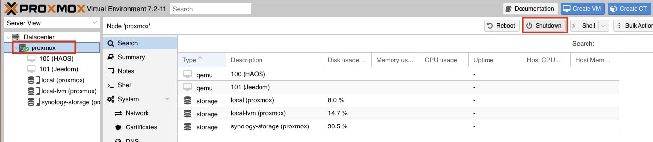 eteindre-vieux-serveur-proxmox